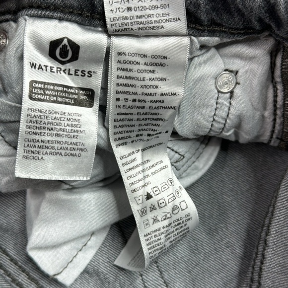 Levi's Premium 501 Black Raw Hem Shorts Size 27 - Picture 6 of 7